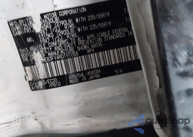 JTMEB3FV4RD191058: 44014716