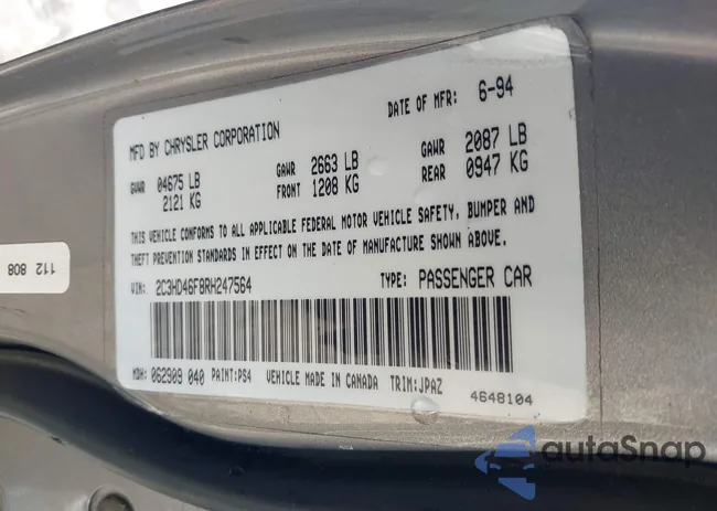 2C3HD46F8RH247564: 44014856