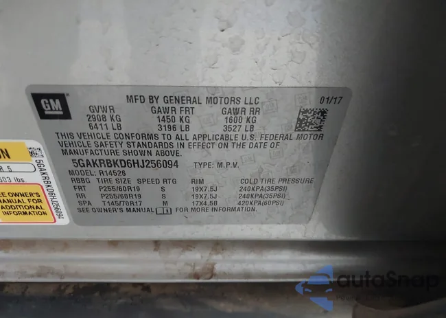 5GAKRBKD6HJ256094: 44014901