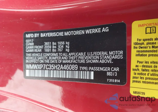 WMWXP7C35H2A46089: 44014909