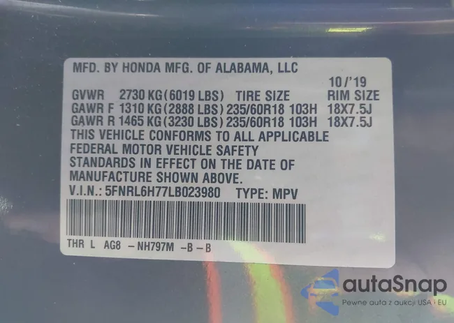 5FNRL6H77LB023980: 44014922