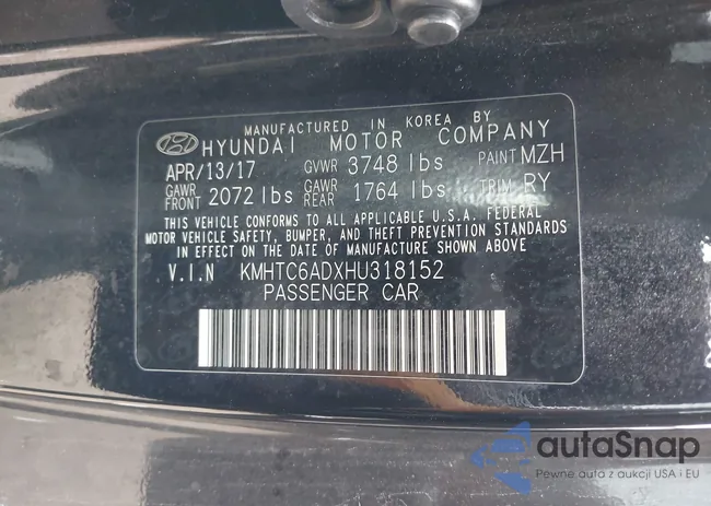 KMHTC6ADXHU318152: 44014940