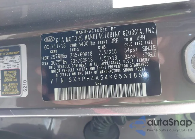 5XYPH4A54KG531854: 44014973