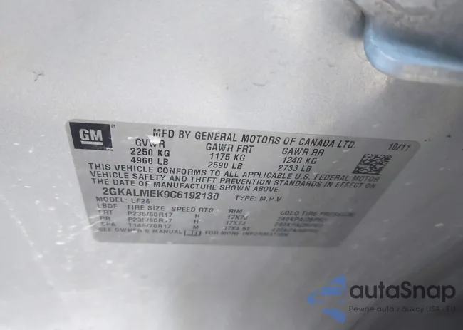 2GKALMEK9C6192130: 44015011