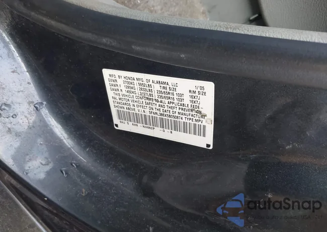 5FNRL386X5B050874: 44015049