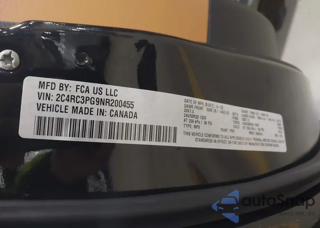 2C4RC3PG9NR200455: 44015127