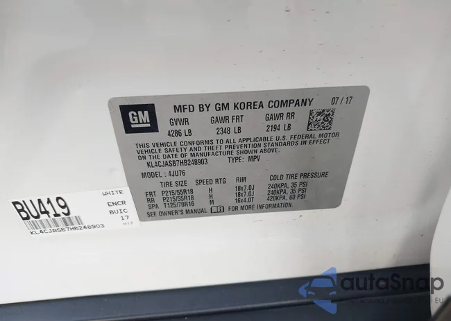 KL4CJASB7HB248903: 44015231