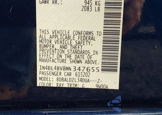 1N4BL4BV8MN347655: 44014261