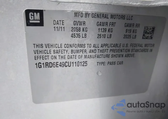 1G1RD6E49CU110125: 44014283