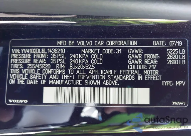 YV4102DL8L1436210: 44014429