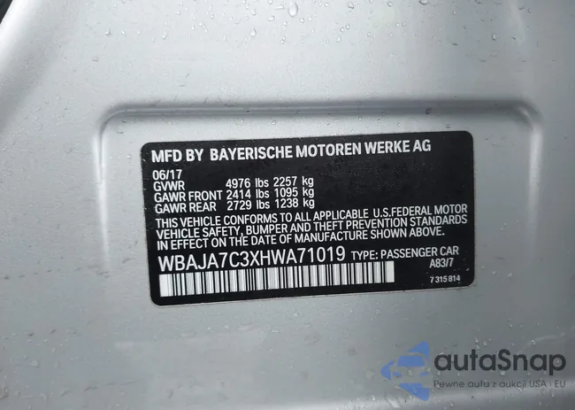 WBAJA7C3XHWA71019: 44014470