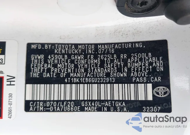 4T1BK1EB6GU232913: 44014487