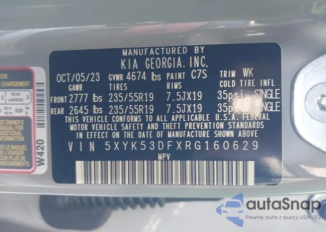 5XYK53DFXRG160629: 44014582