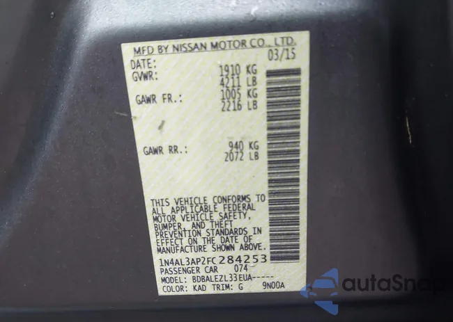 1N4AL3AP2FC284253: 44014635