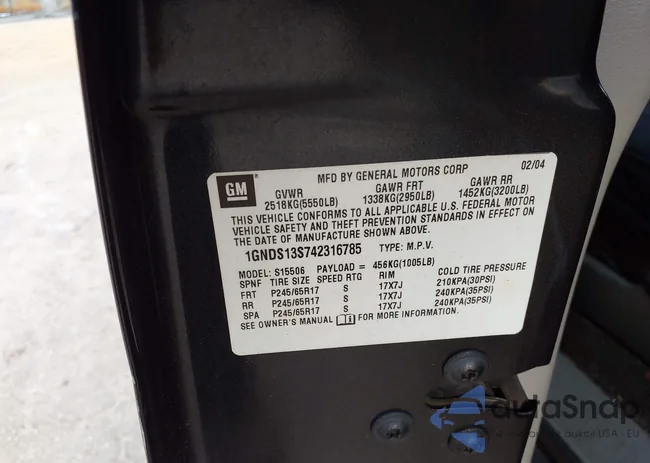 1GNDS13S742316785: 44015792