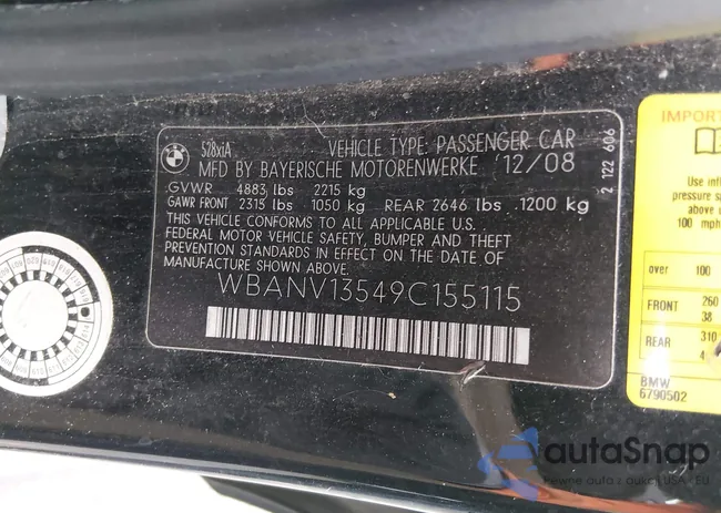 WBANV13549C155115: 44015919