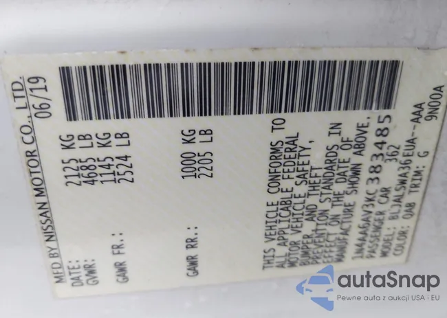 1N4AA6AV3KC383485: 44016064