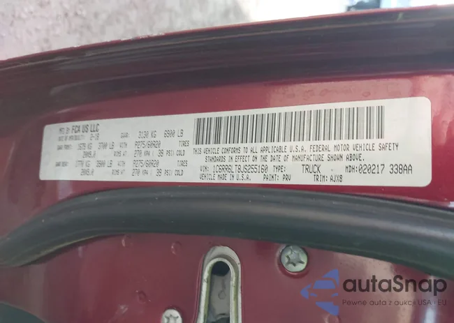 1C6RR6LT8JS255160: 44016209