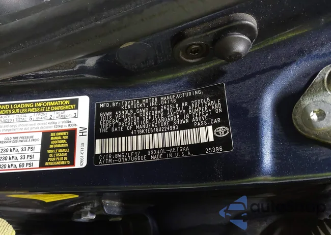 4T1BK1EB1GU224993: 44015244