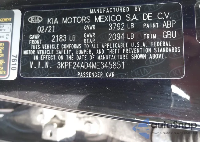 3KPF24AD4ME345851: 44015377