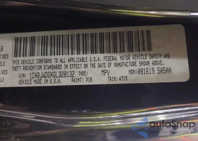 1C4BJWDGXGL328132: 44015439