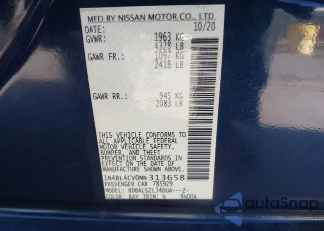 1N4BL4CV0MN313658: 44015568