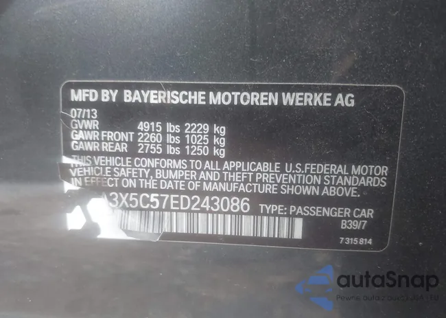 WBA3X5C57ED243086: 44015585