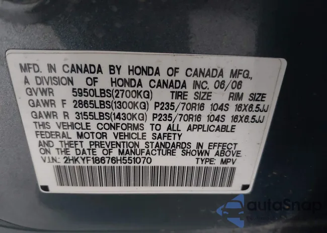 2HKYF18676H551070: 44016800