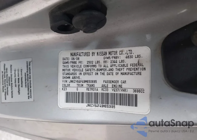 JNKCV64F49M650695: 44016860