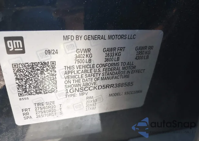 1GNSCCKD5RR388585: 44017015