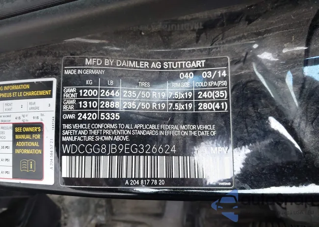 WDCGG8JB9EG326624: 44017082