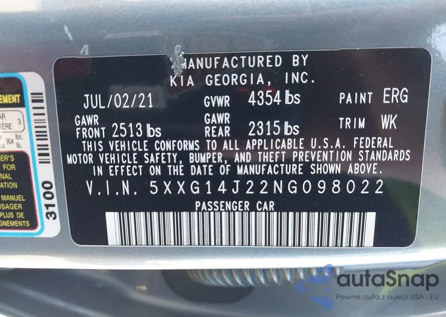 5XXG14J22NG098022: 44017090