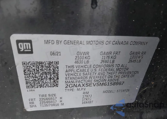 2GNAXSEV5M6158967: 44017091