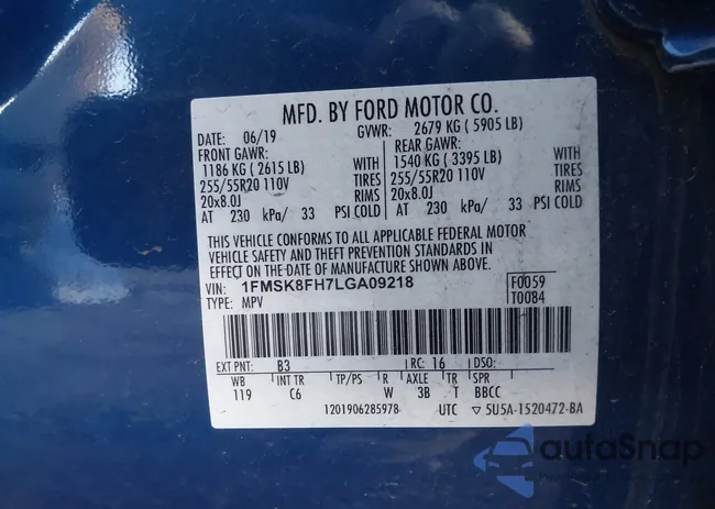 1FMSK8FH7LGA09218: 44017098