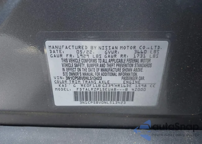 3N1CP5BV0NL513423: 44017138