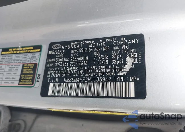 KM8SM4HF2HU185942: 44017140