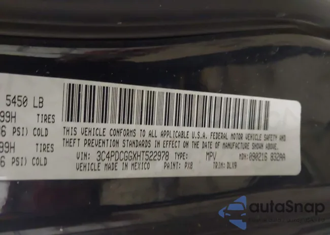 3C4PDCGGXHT522978: 44016321