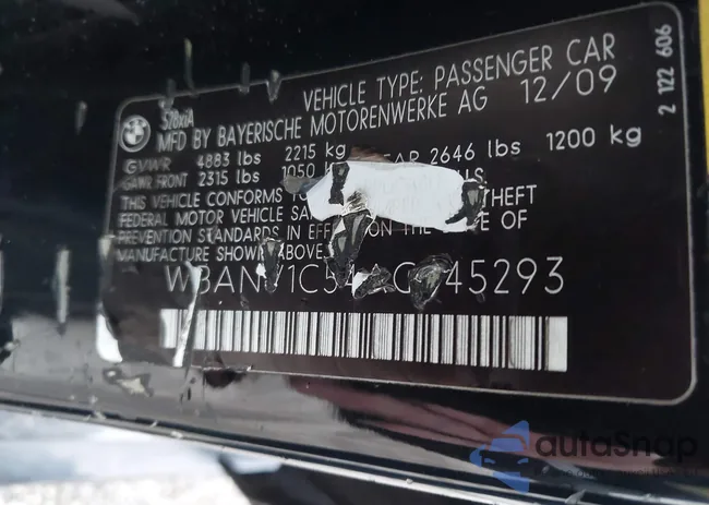 WBANV1C54AC445293: 44016350