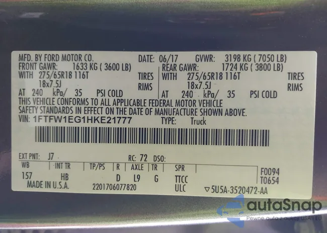 1FTFW1EG1HKE21777: 44016441