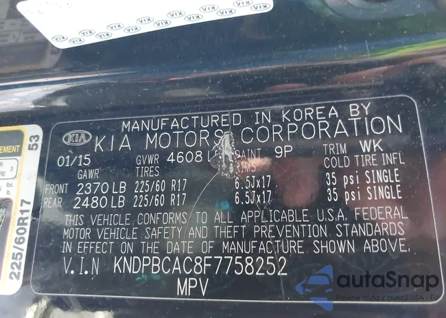 KNDPBCAC8F7758252: 44017679