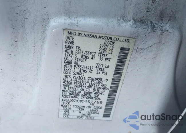 1N6AD07U38C451769: 44017852