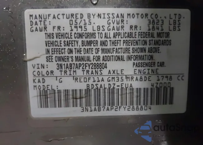 3N1AB7AP2FY288804: 44017861