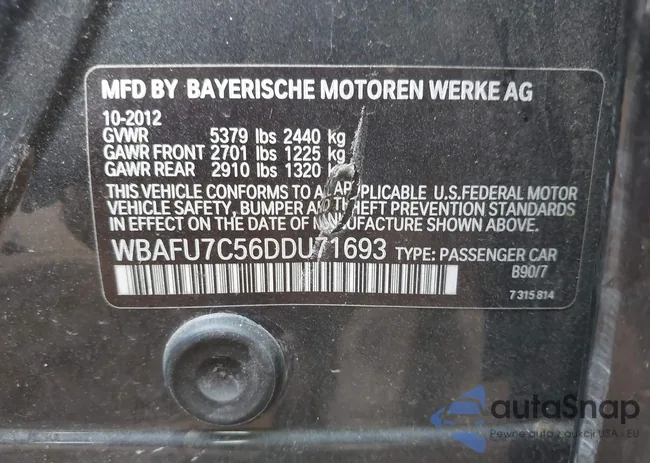 WBAFU7C56DDU71693: 44017882