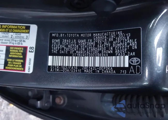 2T1BU4EE0DC096944: 44017913