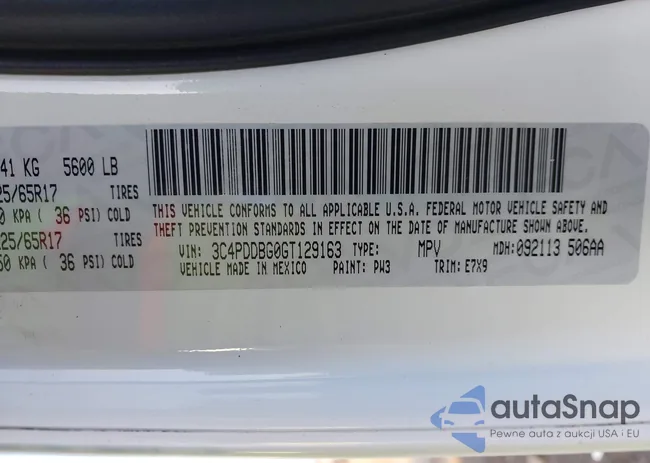 3C4PDDBG0GT129163: 44017983