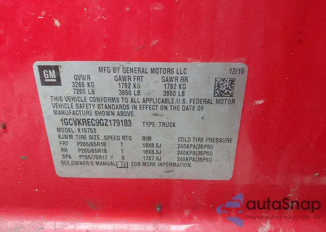 1GCVKREC9GZ179183: 44018016