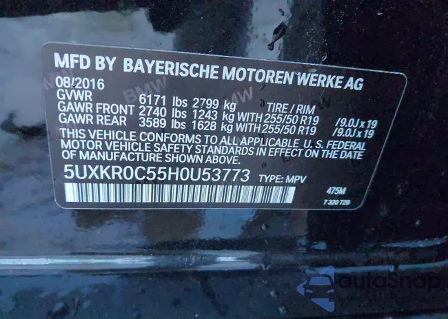 5UXKR0C55H0U53773: 44018046