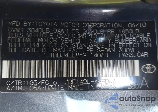 JTDBU4EE8A9114060: 44018127