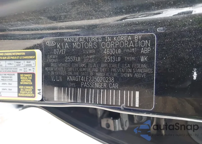 KNAGT4LE2J5020238: 44018137