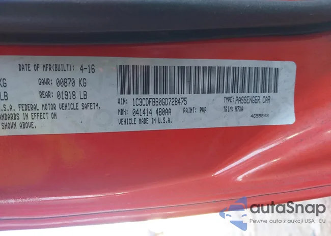 1C3CDFBB0GD728475: 44018166